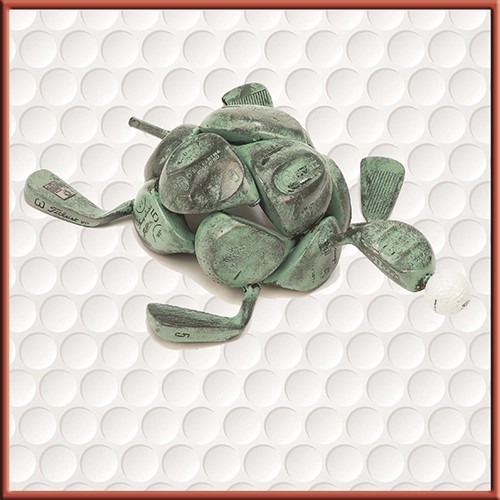 Vintage Golf Gifts  - Various Golf Clubs Turtle Golf Sculpture VGG-TRTL