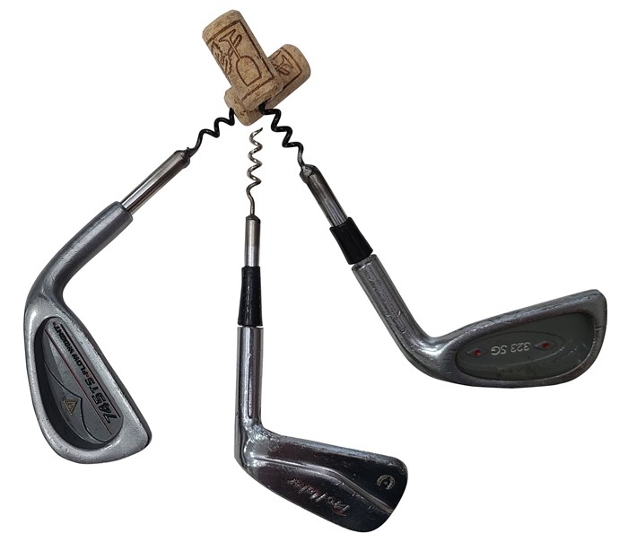 Vintage Golf Gifts  - Various Golf Clubs Corkscrew from Iron Golf Club CSCIRN
