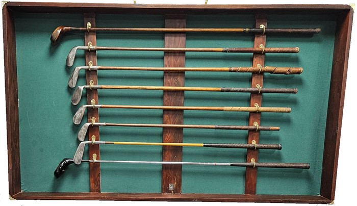 Custom Wall Art Golf Frame with Vintage Clubs CLB-FRM