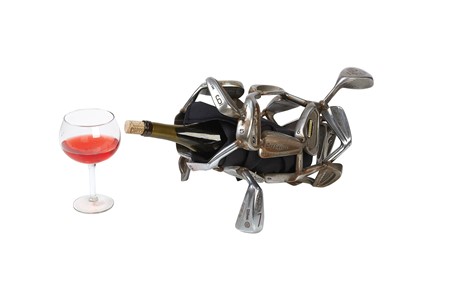Vintage Golf Gifts  - Various Golf Clubs Wine Caddy WC