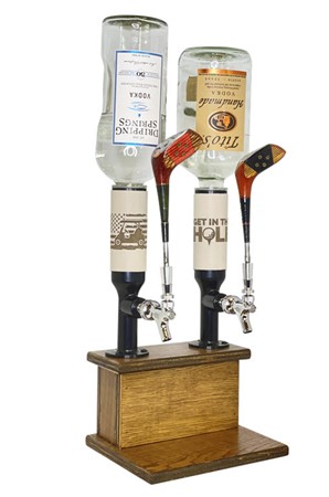 Golf Themed Double Liquor Tap - Whiskey Tower