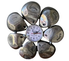 Callaway Golf Themed Clock - Flower Design, Callaway Metal Drivers CLK-FLWR-CLWY