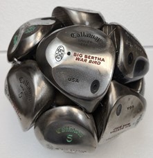 Vintage Golf Gifts  - Various Golf Clubs Callaway Brand Golf Art - Metal Driver Sphere SPHST8-CAL